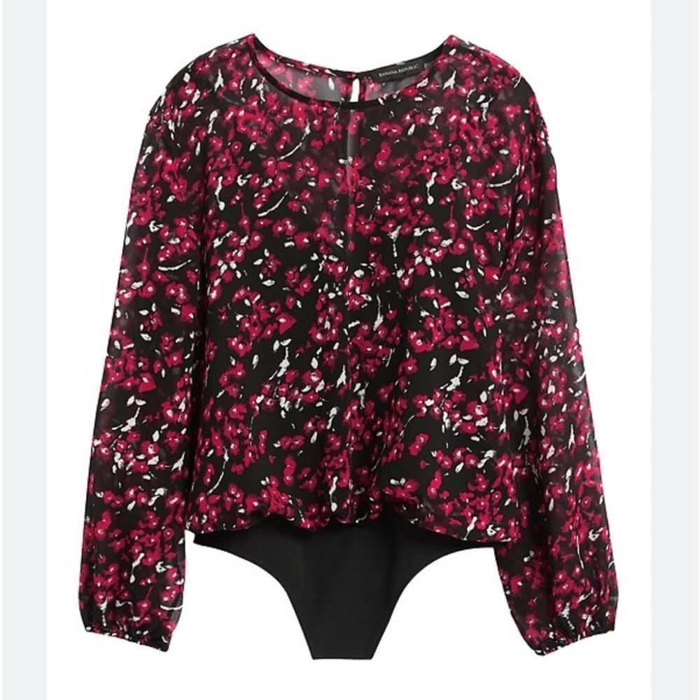 Banana Republic Balloon Sleeve Thong Bodysuit